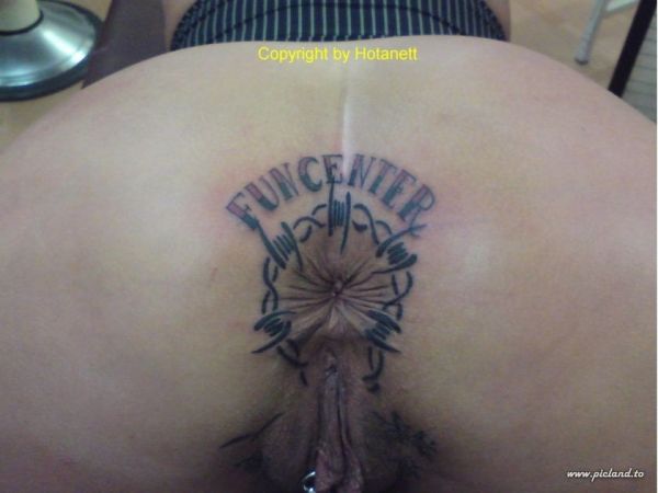 female anus tattoo
