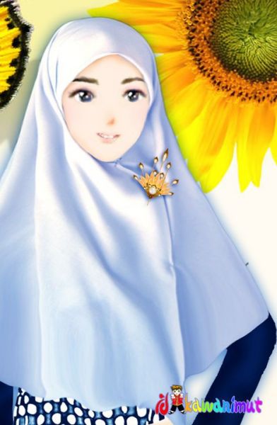 kartun wanita muslimah