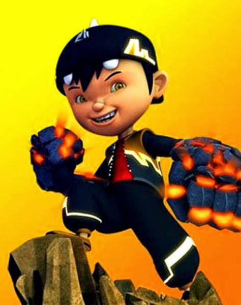 yaya boboiboy pakai baju sekolah sukan