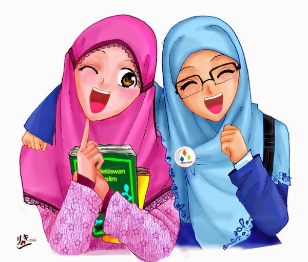 gambar kartun muslimah terbaru