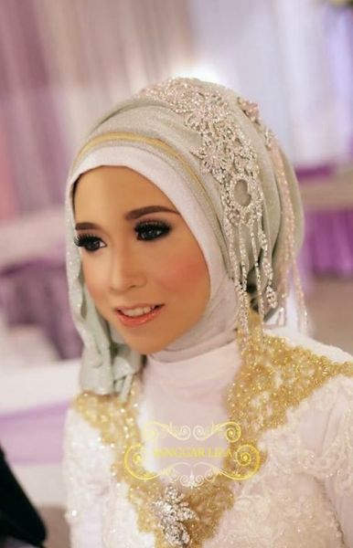 pengantin jilbab untuk wajah bulat
