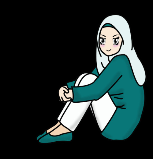 gambar kartun muslimah